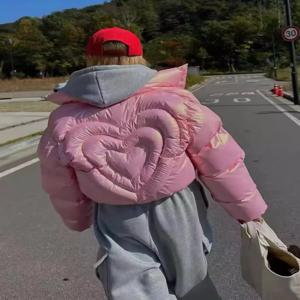 여성용 푸피 코튼 재킷, 루즈핏 가을 겨울 코트, 코튼 샌드위치 다운 페더 브레드 스타일, 두껍고 따뜻한, 안티에이징