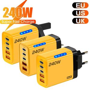 멀티포트 고속 충전기 240W 5포트 USB C PD QC3.0 아이폰 삼성 화웨이 샤오미 노트북 태블릿 퀵차지 어댑터