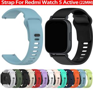 레드미 워치 5 액티브 스포츠 스트랩용 22MM 실리콘 스트랩, 샤오미 워치 S4 S3 S2 S1 밴드용 편안하고 통기성 좋은 손목밴드