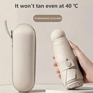 초경량 컴팩트 휴대용 캡슐 우산 UV 차단 우산 미니 5단 우산
