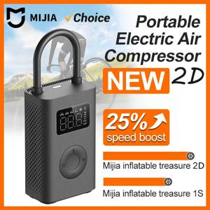 오리지널 미지아 에어 펌프 2D 25% 속도 증가 미니 휴대용 전기 에어 컴프레서 150PSI 타입-C LED 멀티툴 인플레이터