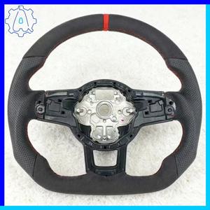 폭스바겐 골프 MK7 7.5 GTI GTD GTE R 폴로 GTI 티구안 MK2 파사트 B8 알칸타라 가죽 스티어링 휠에 적합