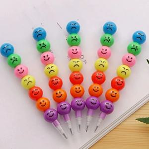 10Pcs 롤리팝 빌딩 블록 연필 다채로운 낙서 펜 어린이 생일 파티 호의품 학교 선물