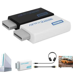 PC HDTV 모니터 디스플레이용 3.5mm 잭 오디오 비디오 케이블 720P가 있는 Wii 콘솔 변환기용 풀 HD HDMI 호환 어댑터
