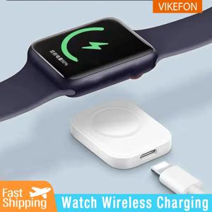 VIKEFON Apple Watch 시리즈 9 8 7 6 SE Type C 용 자기 무선 고속 충전기 iPhone 용 iWatch 시리즈 6 5 용 충전기 변환