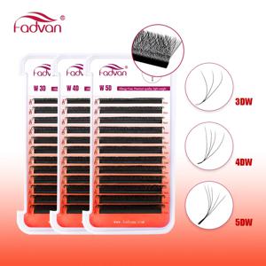 FADVAN 8-12/8-14mm 속눈썹 W 3D 4D 5D 속눈썹 연장 W 모양 C/D 컬 참신 하이브리드 볼륨 메이크업 가짜 밍크 래쉬