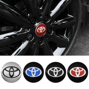 4pcs 56mm 자동차 스타일링 휠 센터 허브 캡 스티커 배지 엠블럼 장식 데칼 도요타 코롤라 아우리스 야리스 CHR Rav4 Hilux