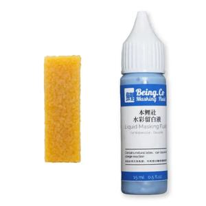 15ml 수채화 마스킹 유체 펜 흰색/파란색 고무 지우개 아티스트 접착제 액체 미술 용품 ​​덮음