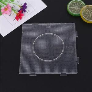 2.6mm 하마 비즈 페그보드 투명 템플릿 보드 픽셀 아트 퍼즐 사각형 도구 DIY 피규어 재료 보드 펄러 비즈