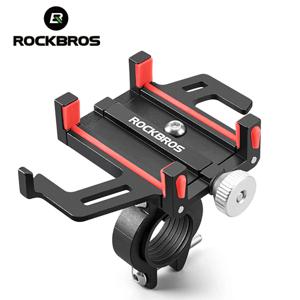 ROCKBROS-핸드폰 홀더, 오토바이, 전기 자전거, 스마트폰, CNC 알루미늄 합금 브래킷, 다섯 발톱 기계식 자전거 휴대폰 홀더