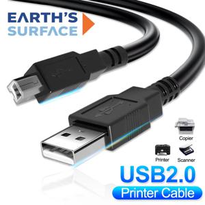 USB 2.0 프린터 케이블 타입 A(수) - B(수) 코드, 데이터 동기화 스캐너 프린터 케이블 (HP, Canon, Macbook, Epson, ZJiang USB 프린터용)