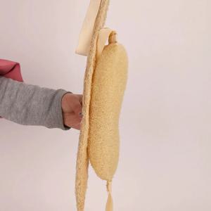 1PC 천연 수세미 등 스크러버 각질 제거 목욕 스폰지 바디 스크러버 (욕실 목욕 샤워 용품용 걸이줄 포함)