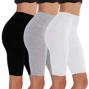 2pcs/3pcs 팩 여성을위한 친환경 비스코스 스판덱스 레깅스 반바지 피트니스 활성 착용 매우 부드럽고 편안한 M30181