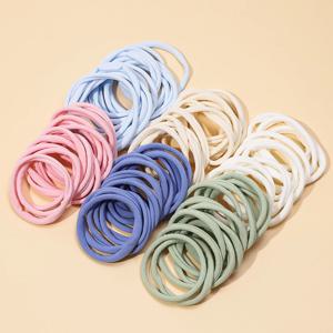 10 개/몫 신생아 아기 소녀에 대 한 새로운 솔리드 DIY 나일론 Traceless 신축성 머리 밴드 어린이위한 탄성 고무 밴드 아기 액세서리