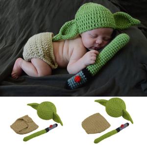 어린이 애니메이션 베이비 요다 마스터 베이비 크리에이티브 사진 의류, 유럽 및 미국 핸드 니트 모자, 사진 소품