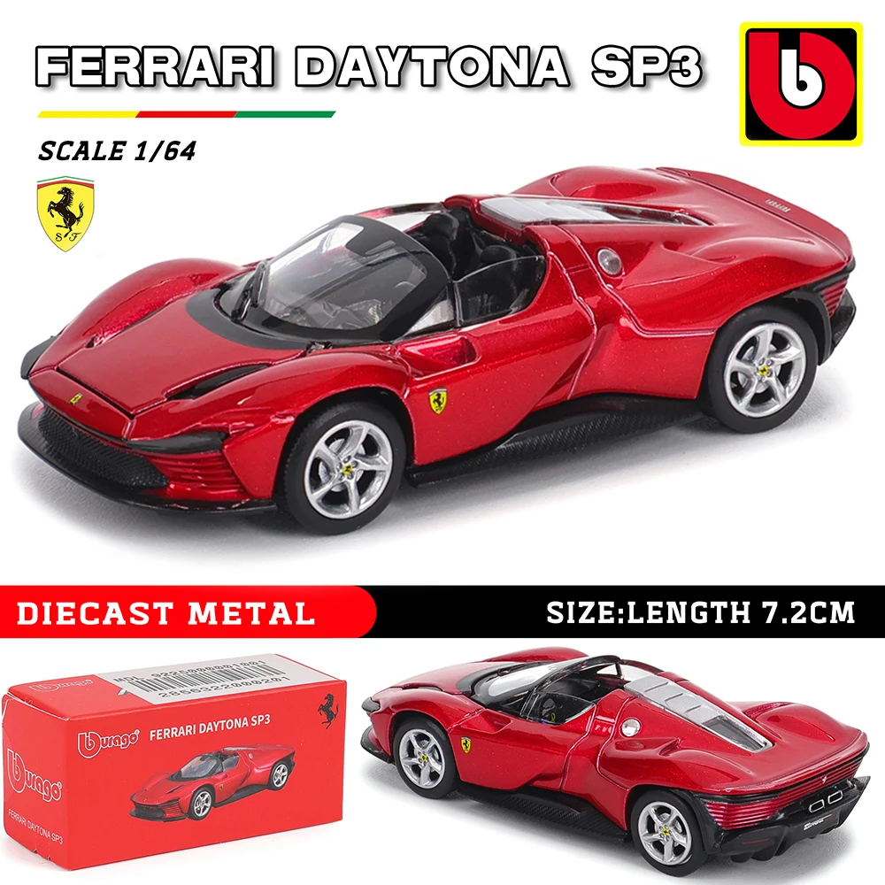 Bbugo1:64 페라리 SP3 458 599 ENZO F12 모델 소형 컬렉션 자동차 합금 모델 장난감 선물 장면 장식 클래식하고 절묘한