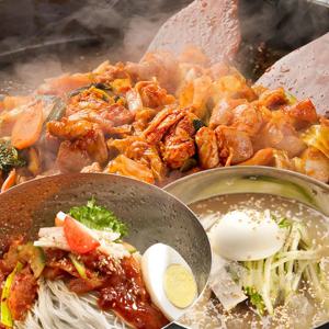  참닭 춘천 닭갈비 700g 4팩 평양냉면 2kg 비빔반반 세트 면 2kg 육수 5봉 양념장 40g 5봉 총 10인분
