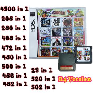 4300 in 1 컴파일 포켓몬 게임 카드 DS NDS 3DS 3DS NDSL 게임 카트리지 카드 비디오 게임 휴대용 플레이어 (R4 카드)