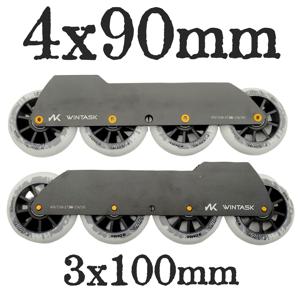 스피드 스케이트 프레임, 3x100mm, 4x90mm, 150-195mm 휠 85a
