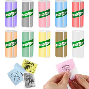 어린이 인스턴트 카메라 57x25mm 열 스티커 용지 휴대용 프린터 및 DIY 용 스크랩북 용 다채로운 BPA 프리 롤