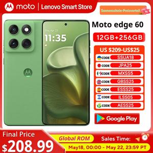 오리지널 모토로라 MOTO edge 60 스마트폰 5G 글로벌 ROM 6.7'' 1.5K 120Hz pOLED 디스플레이 IP68 미디어텍 디멘시티 7400 휴대폰
