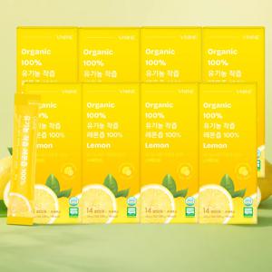 브이나인 유기농 레몬즙 스틱 NFC 착즙 100% 레몬수 14포X8박스