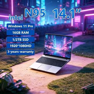 이국적인 2026 14.1인치 노트북 N95 FHD IPS 120Hz 라피다리 클리어 스크린 7500mAh 32GB/2TB SSD 블레이징 키패드 피부과학적 잠금 해제 기능