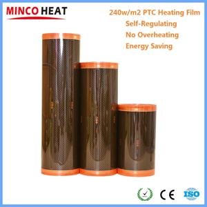 민코 히트 그래핀 PTC 발열 필름 자가 조절 적외선 전기 바닥 난방 시스템 220~240W/m2 카본 포일