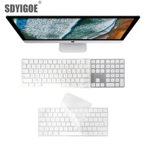 IMac A1314 A1644 A1843 A1243 용 키보드 커버 Apple G6 용 무선 블루투스 매직 숫자 실리콘 EU 미국 영국 보호기 스킨