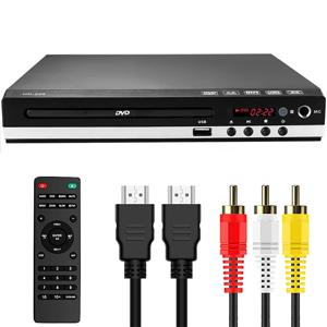 HDMI 1080P DVD 플레이어 TV 용 고화질 홈 DVD 플레이어 박스 모든 지역 무료 DVD CD 디스크 플레이어 AV 출력 내장 마이크 포트