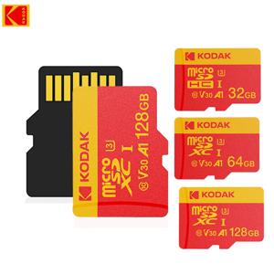 KODAK 마이크로 SD 카드 32GB-256GB UHS-I U3 V30 스마트폰 태블릿 스포츠 카메라용 고속 TF 메모리 카드(어댑터 16G 포함)