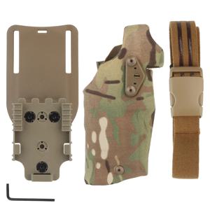 Glock 17/19 호환 X300/X300U 조명 홀스터 퀵 잠금 시스템 QLS 마운트 어댑터 다리 슈라우드 용 전술 63DO 권총 홀스터