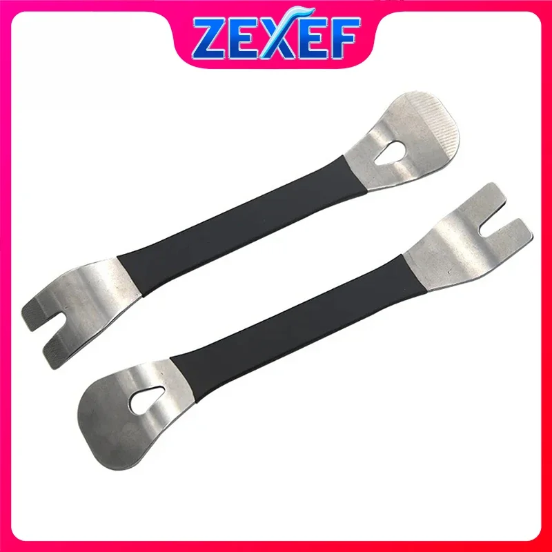 ZEXEF 스테인레스 스틸 버클 프라이 자동차 도어 로드 플레이트 제거용 내비게이션 센터 드라이버 내부 바 패널 도구 펀처