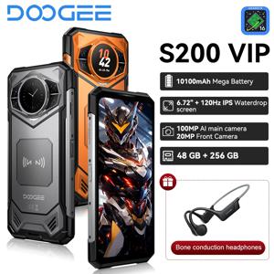두지 S200 VIP 에디션 러기드폰 6.72인치 120Hz 디스플레이 휴대용 전화기 48GB+256GB 10100mAh 100MP 스마트폰 5G 안드로이드 16
