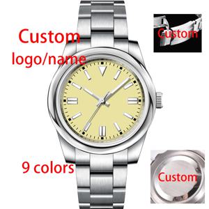 36/39mm 맞춤형 로고 디자인 기계식 손목시계 럭셔리 10바 사파이어 NH35 미요타 자동 시계 남성용 여성용