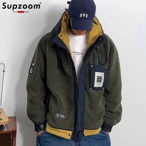 Supzoom 램스울 스플라이신 자수 커플 캐주얼 탑 패션, 남성 및 여성 코트, 따뜻한 다운 재킷, 신상