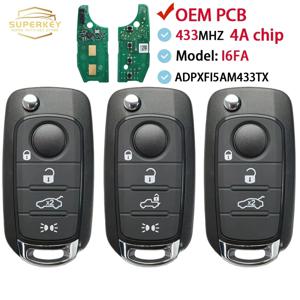 SUPERKEY OEM PCB 플립 원격 자동차 키 433Mhz 4A 칩 FIAT TIPO Toro 500X Nuovo Grazie 2016 2017 2018 2ADPXFI5AM433TX