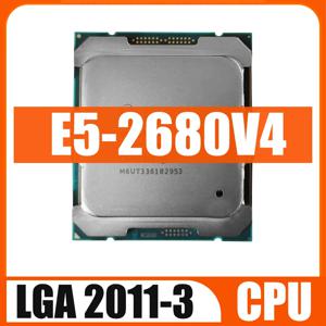 중고 XEON E5 2680 V4 CPU 프로세서 14코어 2.40GHz 35MB L3 캐시 120W SR2N7 LGA 2011-3 지원 X99 메인보드 E5-2680V4