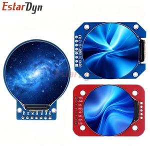 Estardyn 1.28인치 TFT LCD 디스플레이 모듈 원형 RGB IPS HD 240x240 해상도 GC9A01 드라이버 4선 SPI 인터페이스 어댑터 보드