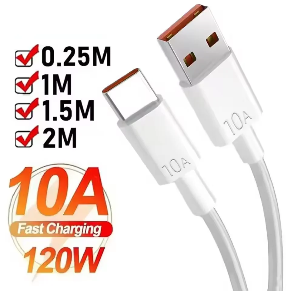 120W 10A USB 데이터 케이블 타입 C 고속 충전 라인 퀵 차지 3.0 USB C 데이터 코드 샤오미 삼성 화웨이 원플러스 휴대폰용