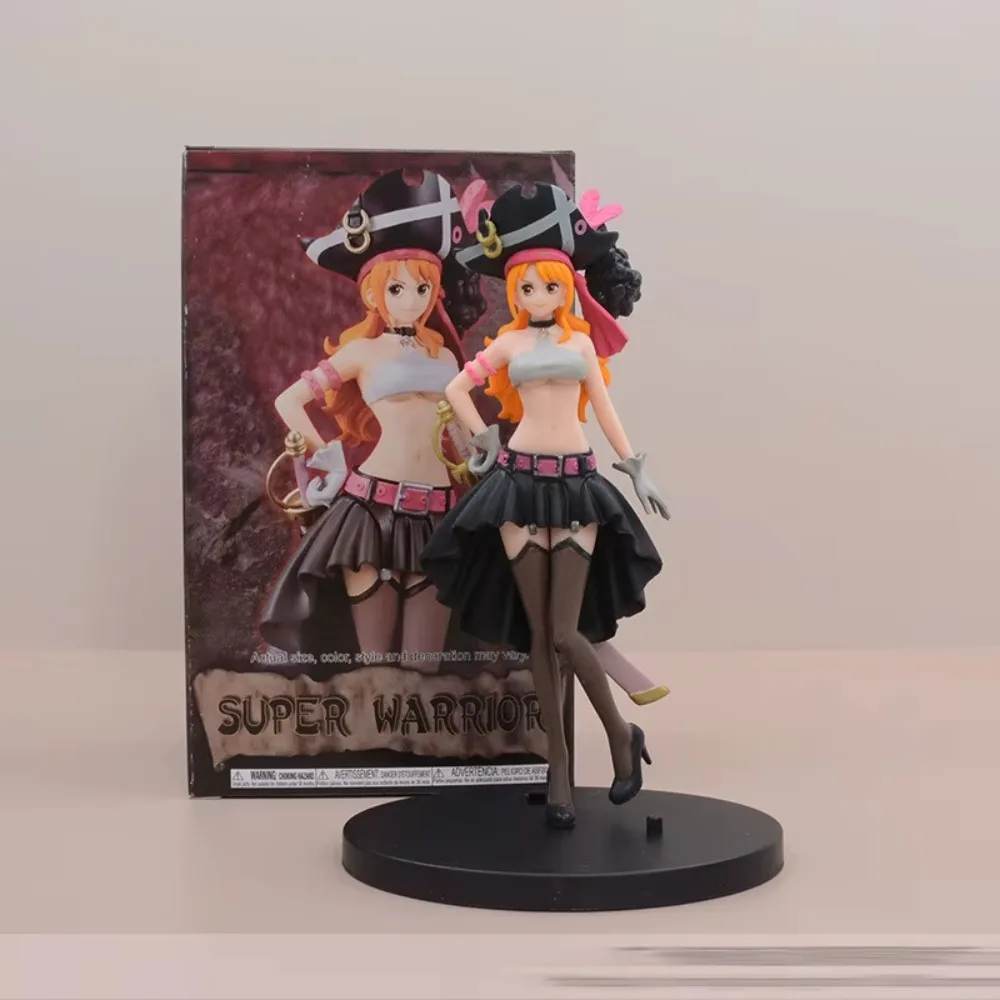 19CM 애니메이션 원피스 나미 검은 옷 액션 피규어 원피스 필름 레드 드레스업 피규어 PVC 수집용 모델 장난감 어린이 선물