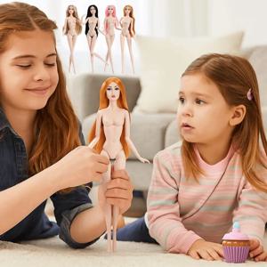32cm 슈퍼모델 누드 인형 1/6 BJD 유럽 패션 인형 관절 가동 긴 머리 백인 피부 어린이 드레스업 놀이집 장난감