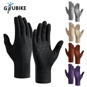 GTUBIKE 새로운 겨울 따뜻한 스키 장갑 안감 얇은 부드러운 터치 스크린 장갑 야외 사이클링 러닝 장갑 방한 장갑