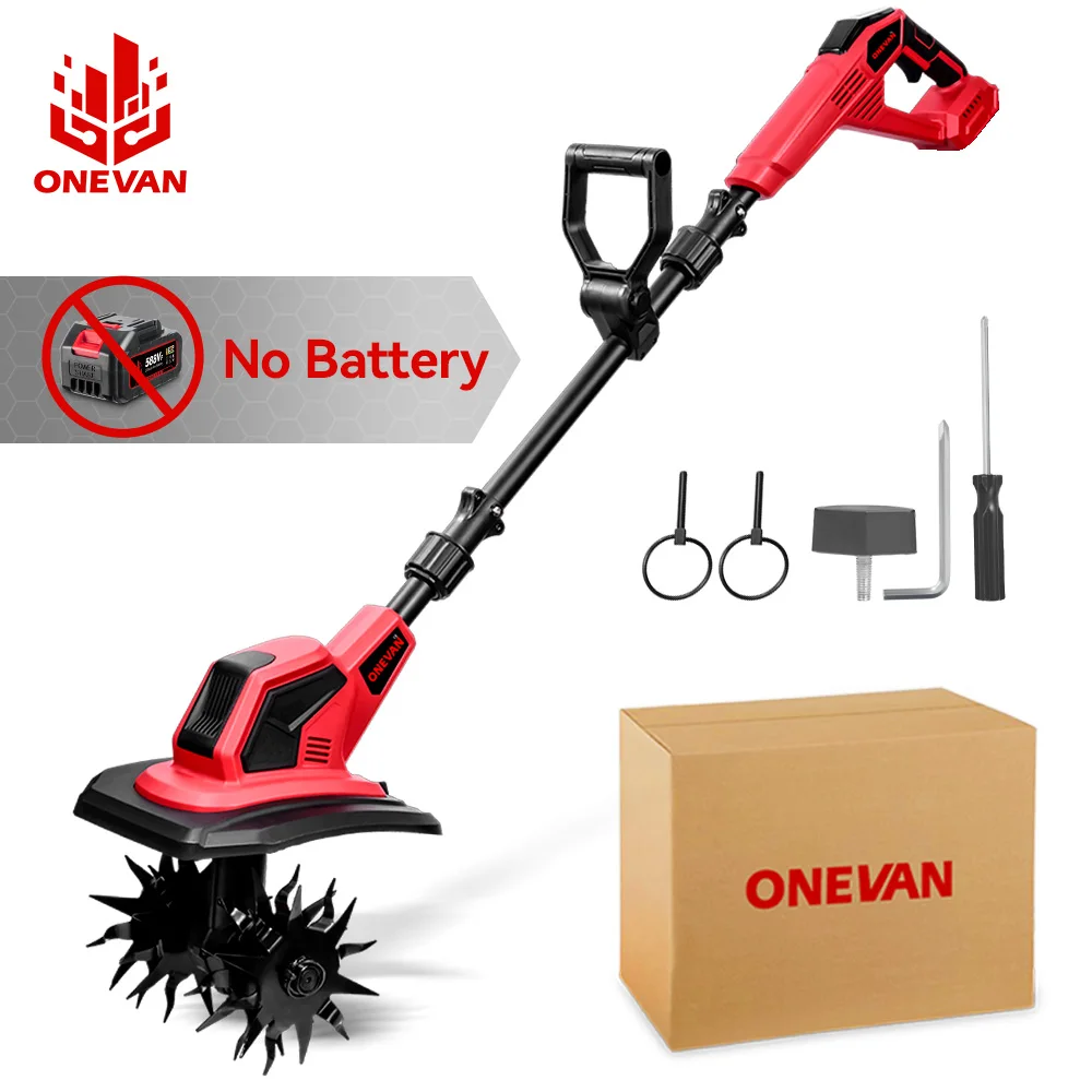 ONEVAN 4000W 전기 경운기 휴대용 잔디 트리머 무선 정원 토양 회전 전정 도구 (마키타 배터리 핀용)