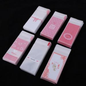 100 개/몫 크기 5*10 + 3cm 플라스틱 쿠키 포장 컵케익 래퍼 가방 opp 자기 접착 선물 가방 DIY 캔디 립스틱 packag