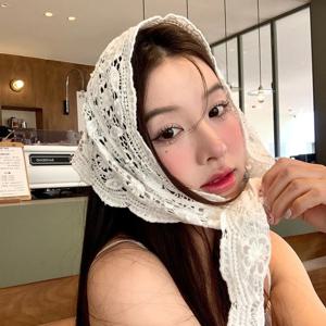 트렌디 레이스 트림 페어트 커튼 슬림핏 예쁜 힙 커튼 속이 비치는 Y2K 미니스커트 여성용