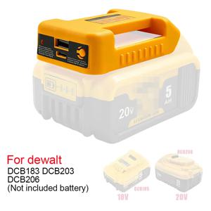 노트북 휴대폰 충전용 USB 및 타입-C가 포함된 DeWalt 18V 리튬 배터리용 새 업그레이드된 보조 배터리 충전기(배터리 없음)