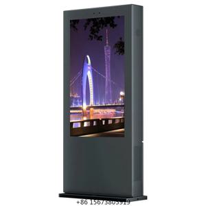 고휘도 야외용 수직 디지털 사이니지 토템형 LED 스탠드 디스플레이 양면 야외용 디지털 LED 스크린