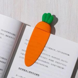 1 Pc 만화 당근 북마크 사랑스러운 플라스틱 얇은 책 마크 크리 에이 티브 학생 선물 Office 편지지 학교 용품