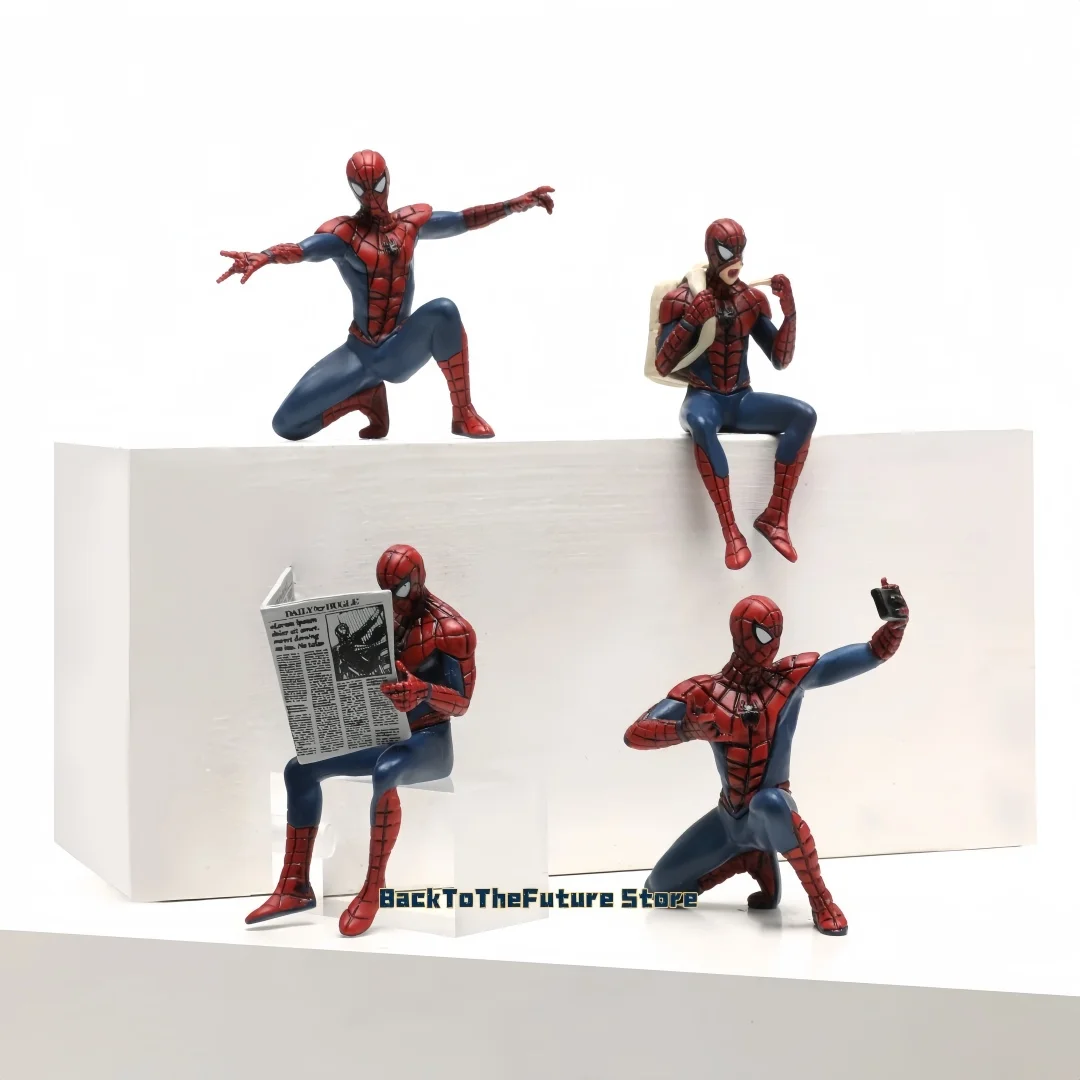 Hasbro 스파이더 맨 슈퍼 히어로 스파이더 맨 7-9cm 액션 피규어 스파이더 맨 애니메이션 컬렉션 미니 장난감 모델 어린이 선물